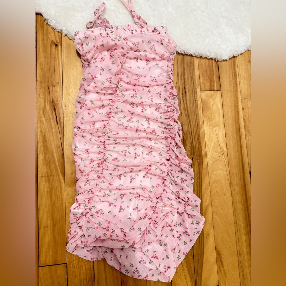 Floral Pink Kids Dress